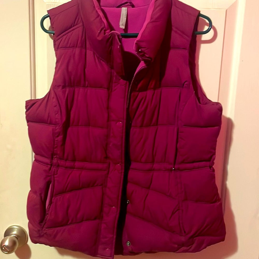 Purple puffer vest